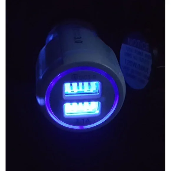 Double LED Port Car Charger for iPhone, Samsung, Other Devices - Picture 6 of 6